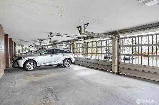 1 secure covered parking.