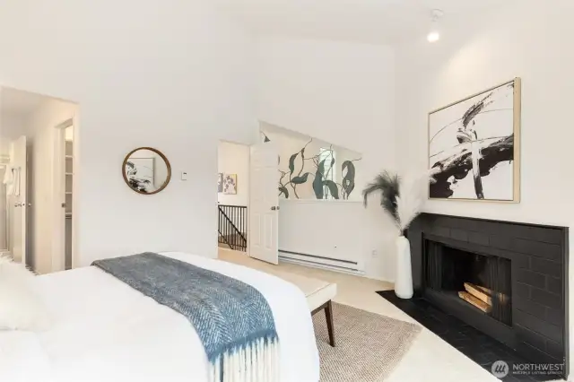 Retreat to your owner’s suite with its own fireplace, balcony, walk-in closet and ensuite