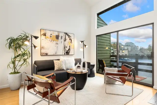 Lake views, floor-to-ceiling windows, vaulted ceilings, tons of natural light & inviting spaces—ideal for relaxing or entertaining