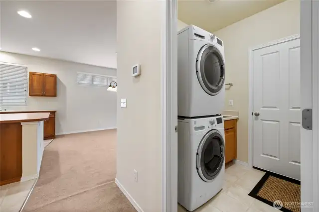 Utility room with the sink . W/D stay .