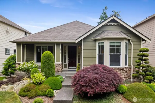 An inviting entryway and porch await you