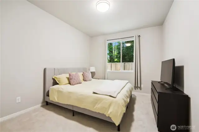 Primary bedroom is spacious both vertically & horizontally