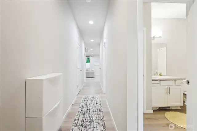 Light & bright interior is cohesive and serene