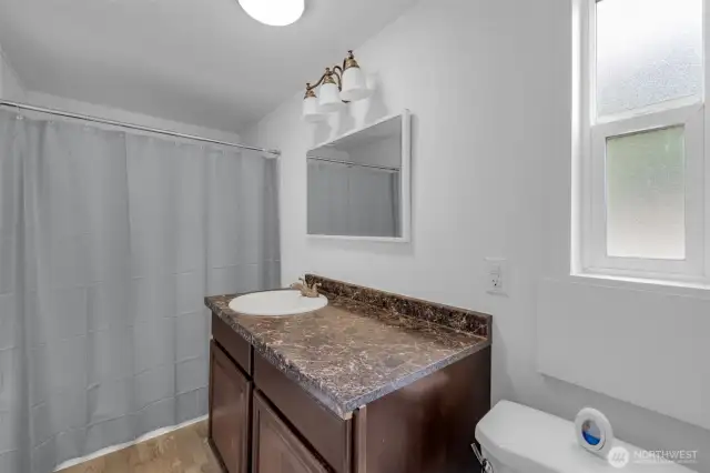 Attached primary bathroom