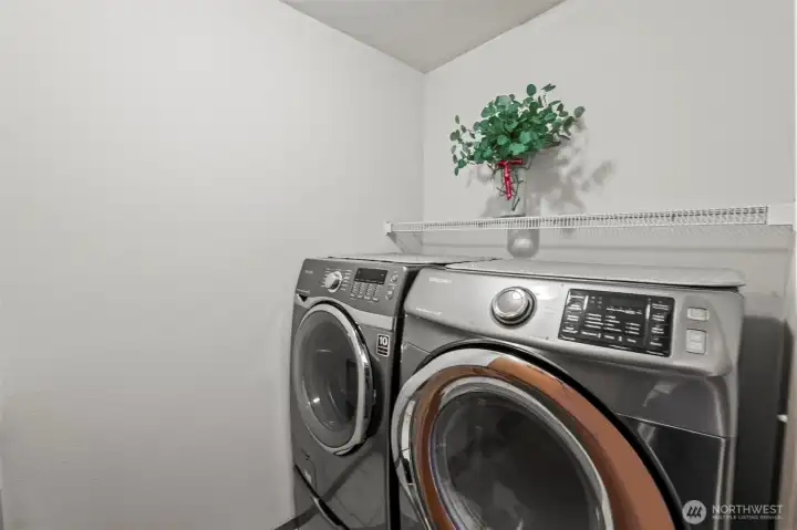 Utility room is located off the hallway. Washer and dryer stay with the home!