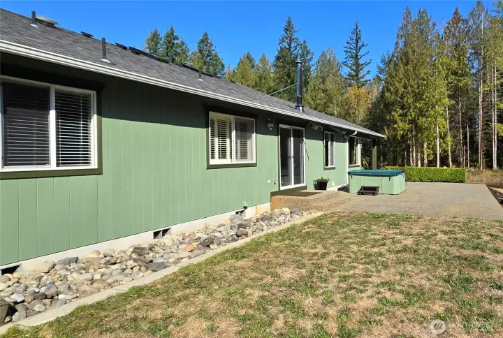 The back of the home