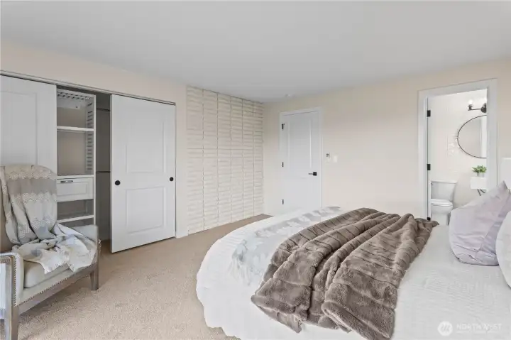 Reverse view of primary, and showing closet built in's.