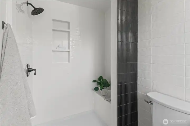 Primary shower, to relax and unwind in.