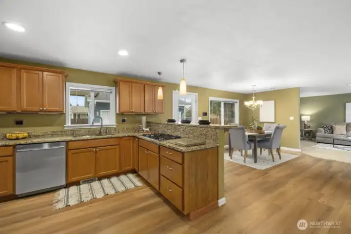 Upon entering you are greeted with a bright, open floor plan.