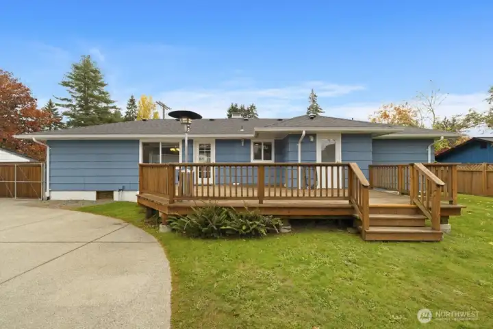 Enjoy your deck with easy access to the dining area, kitchen, and then to the yard as well.
