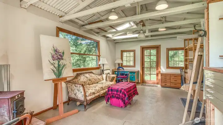 Art studio interior.