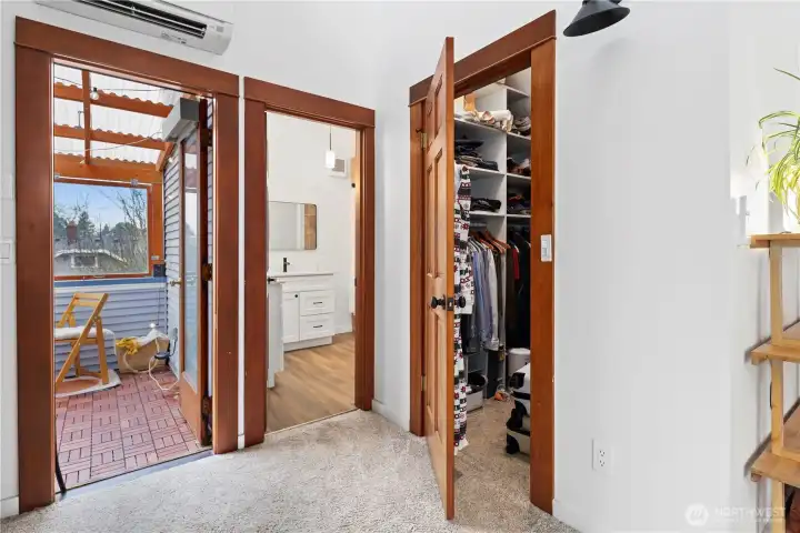 Walk-in closet, full bath, and your own private balcony!