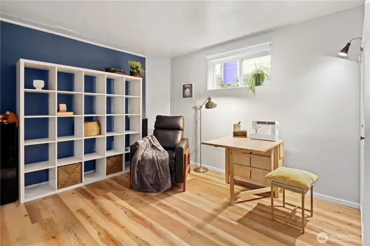 Easily converted back to a garage space, this allows you to imagine the possibilities!