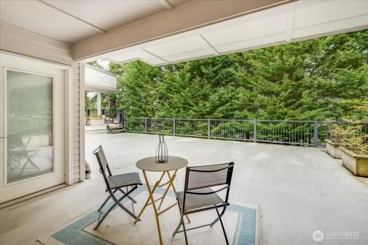 Partially covered patio