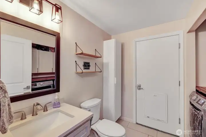 Half bath and laundry