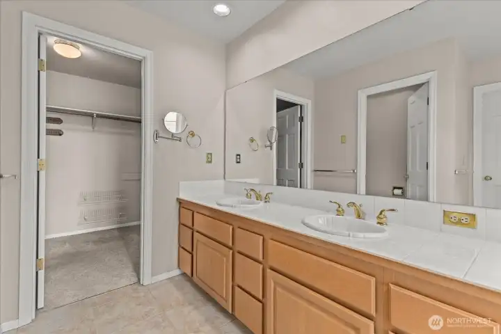 Primary Bath with generous walk-in-closet