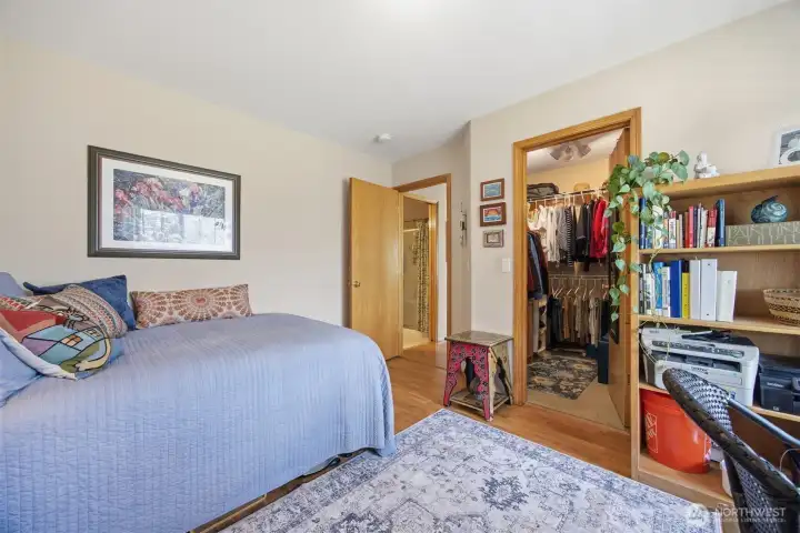 The second bedroom also has a walk-in closet and it has easterly facing windows.