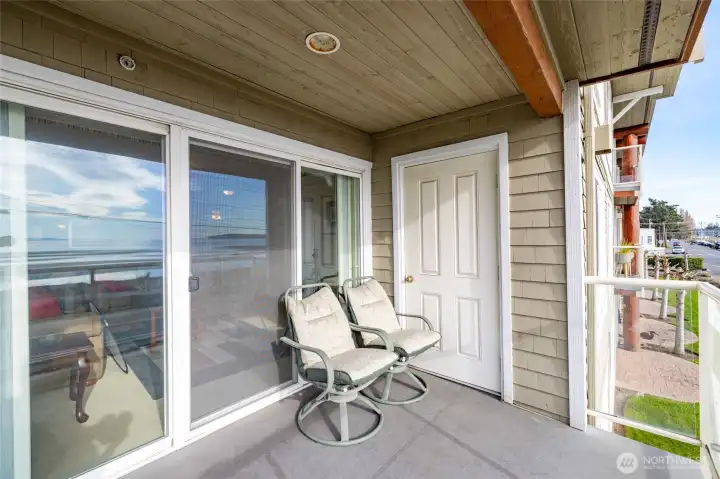 The oversized lanai also offers a storage closet for your beach gear.