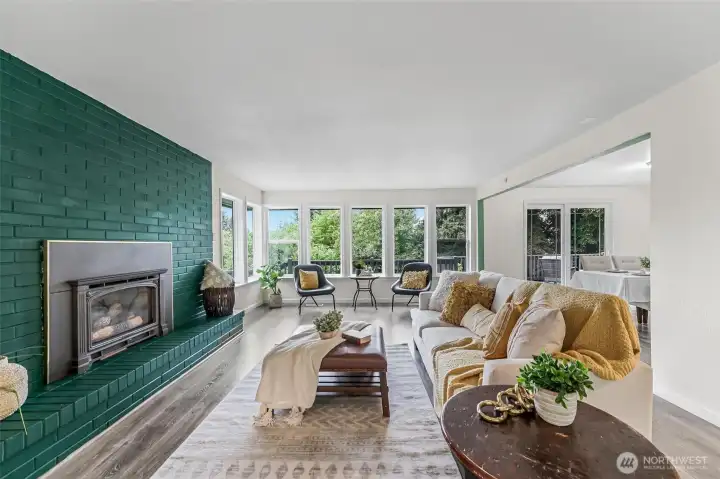 Open Living Area with outdoor view