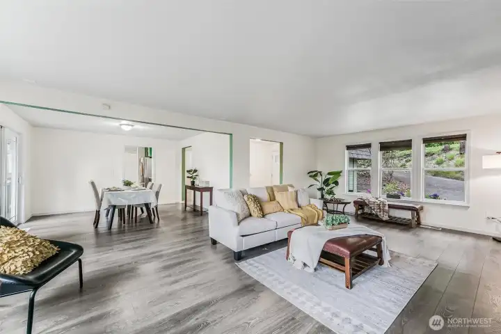 Open Dining Area and Living area