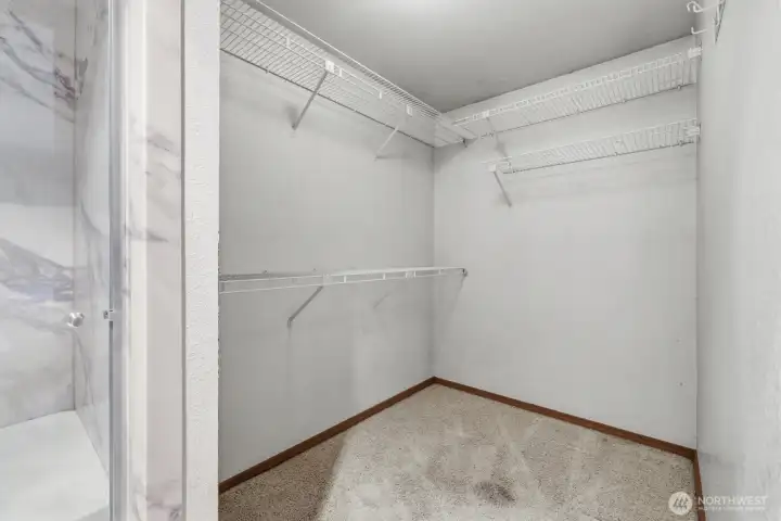 Primary walk in closet in ensuite