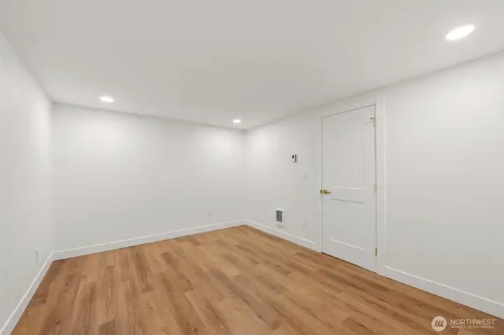 Second finished room, could function as a second bedroom downstairs