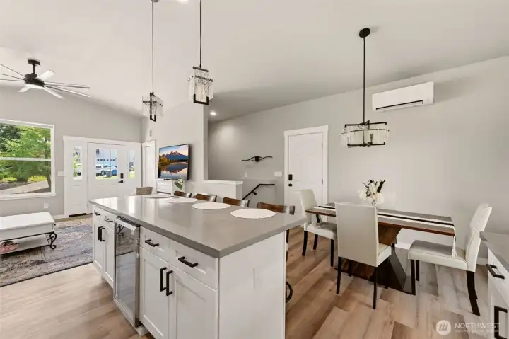 kitchen with dining room