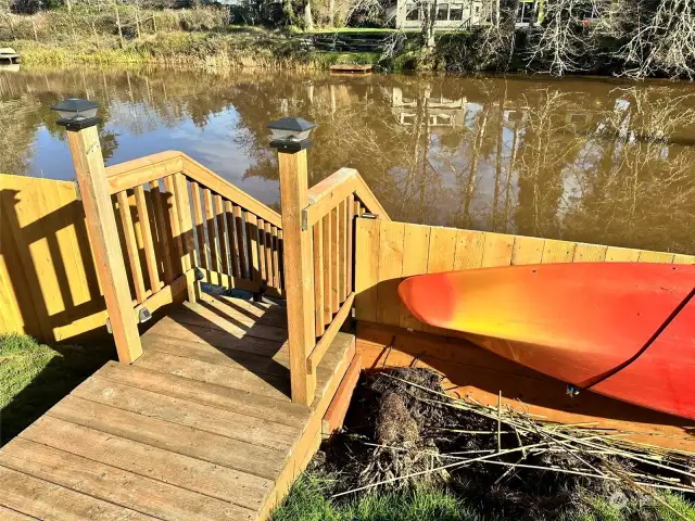 Stairs leading to your private dock