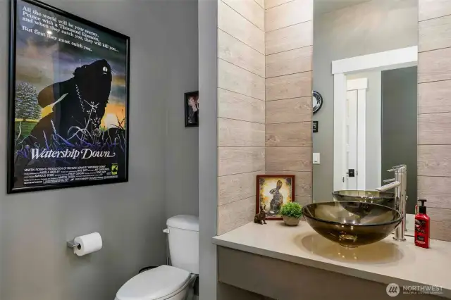Main level half bath.