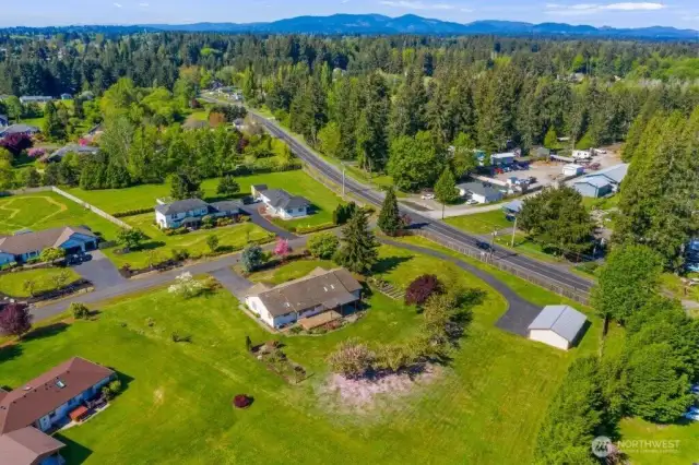 South Bay Rd. Go left to Olympia, Right to South Bay and Lilly Rd. or Sleater Kinney. Great access to all sorts of services.
