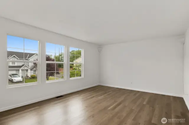 This home features a total of 5 bedrooms, with this being the largest of the four secondary rooms. It offers versatile potential as a bonus room, playroom, theater room, home gym, office, etc! With its spacious layout, you’ll have plenty of opportunity to customize this space to fit your needs!