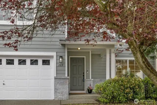 A charming covered entry invites you into this beautifully updated home.