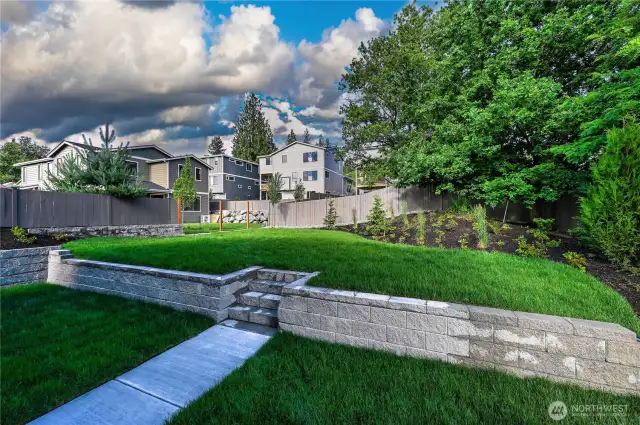 Beautifully landscaped and leveled