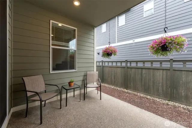 Covered patio for year round entertainment.