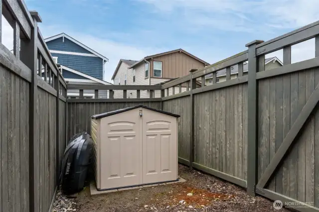 Outdoor shed for extra storage