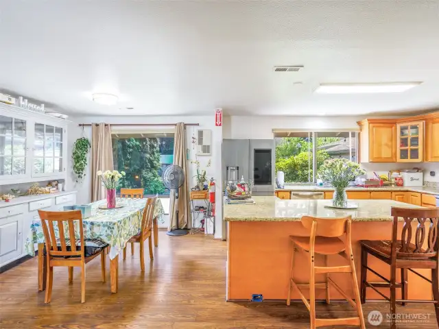 Kitchen and eating space