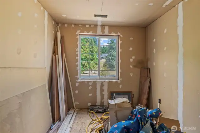 Other half of unfinished split bonus room
