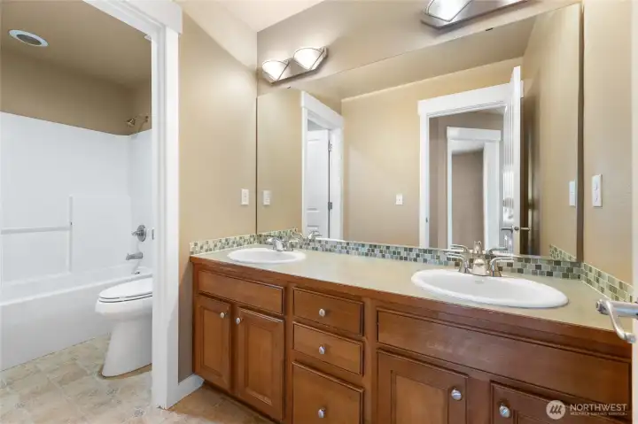 Secondary bath upstairs