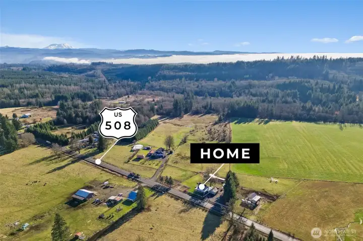 Highway 508 runs from Napavine to Morton and is less traveled than most highways.