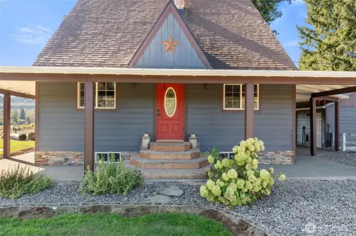 Front door of home.