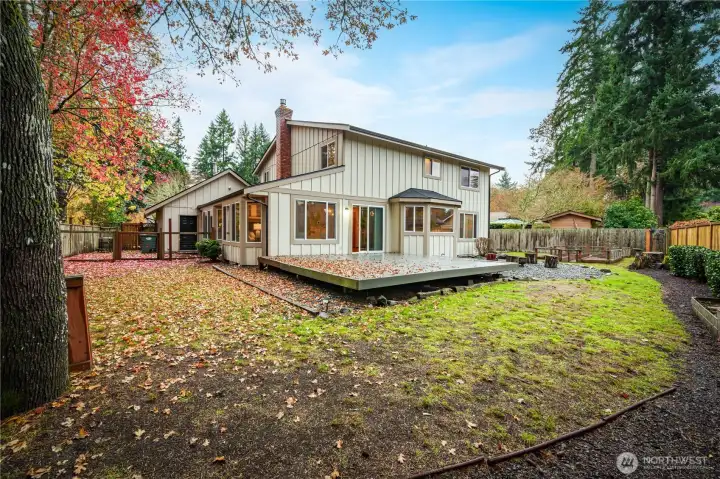 To the left, a convenient fenced dog run awaits your four-legged friends.