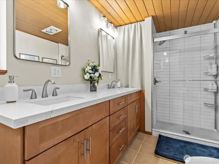 Although the Primary Bathroom is not Large, the Updates are Amazing.