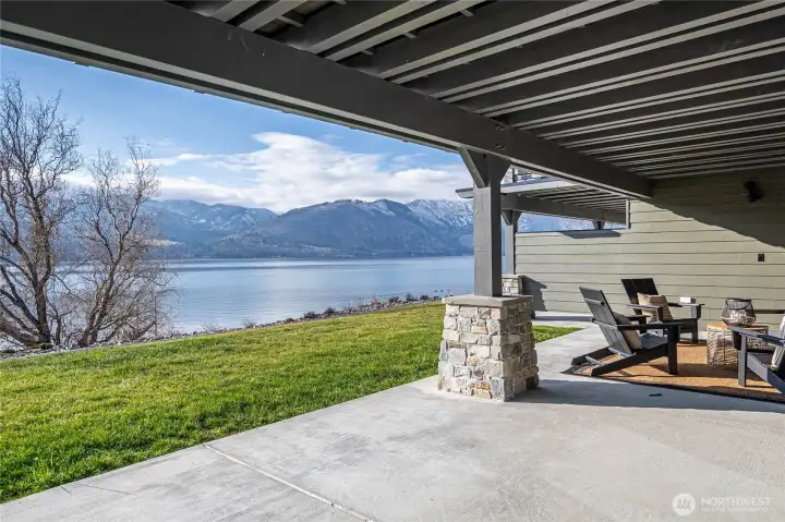 Lake Chelan is just steps from your private back patio.