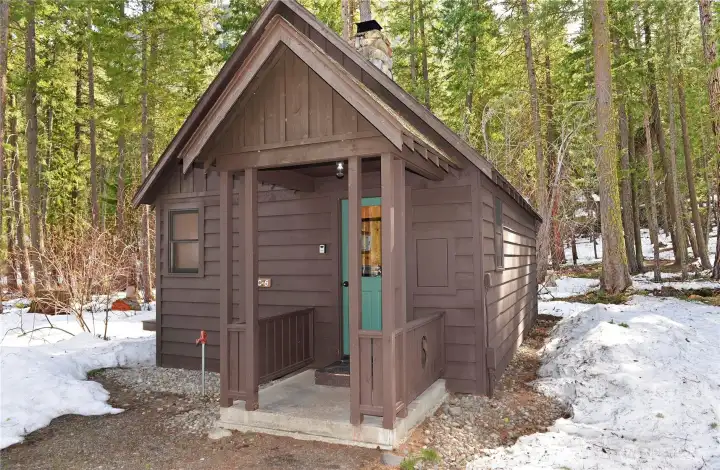 Covered entry for winter