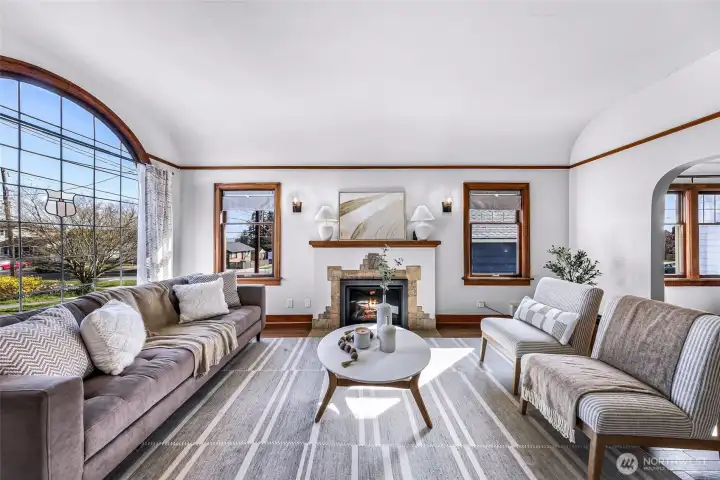 Gleaming hardwoods throughout main level.