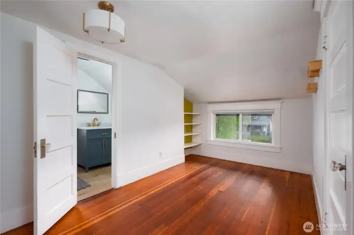 The 3/4 bathroom conveniently located upstairs.