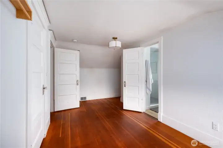 Another view of access to the 3/4 bathroom upstairs.