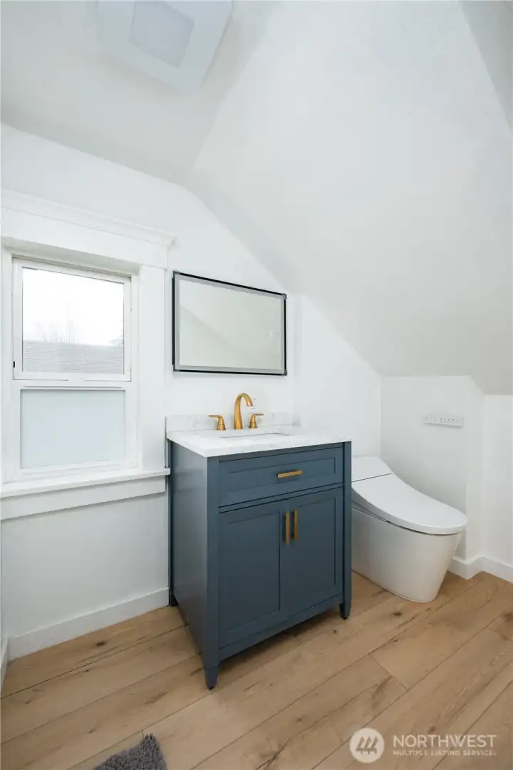 Inside the 3/4 bathroom upstairs.