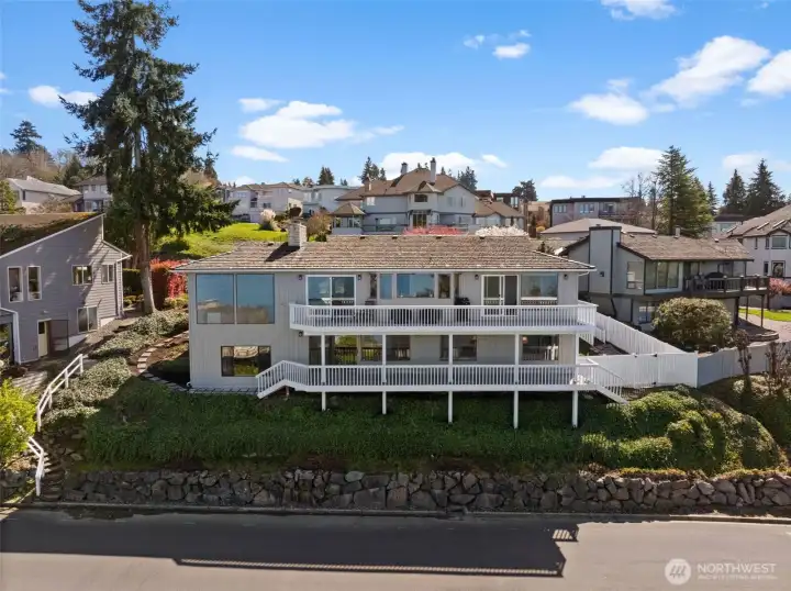 Water facing side of the home
