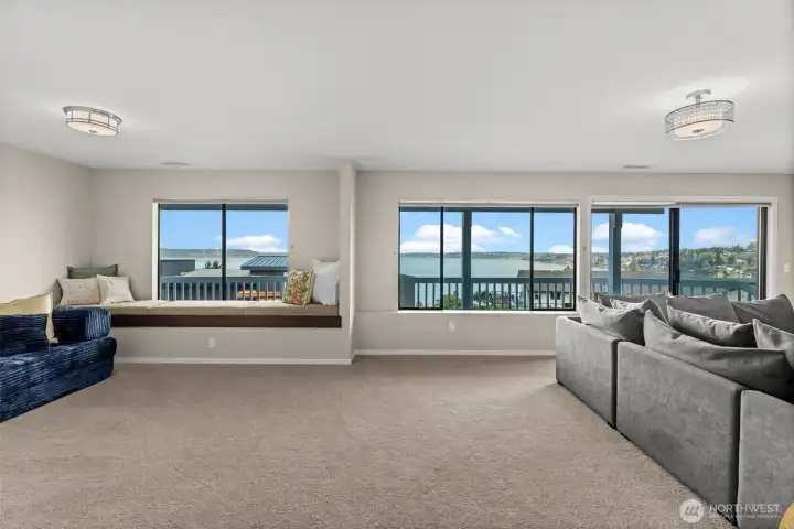 Downstairs you'll find a large space perfect for entertaining and a huge lower deck